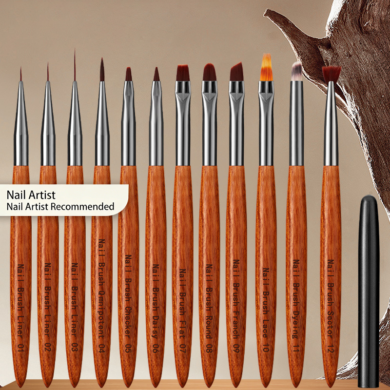 Group Head Brush - Professional Sandalwood UV Gel Nail Brush