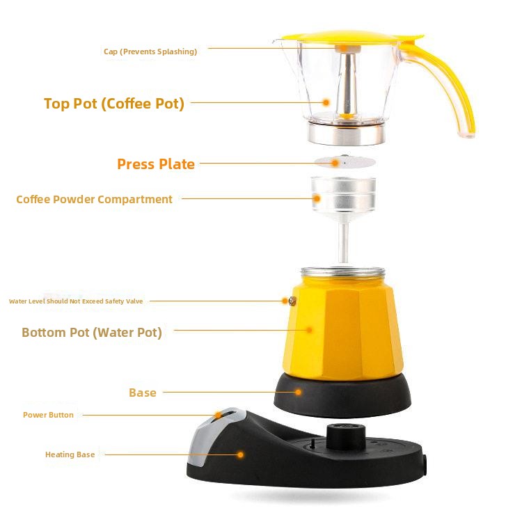 Large  Heat Aluminum Moka Pot  - Coffee Equipment For Cafe reseña y precio