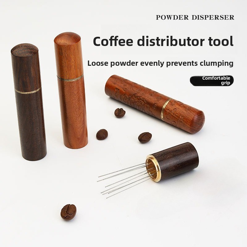 Wood Stainless Steel Coffee Po - Coffee Distribution Tool reseña y precio