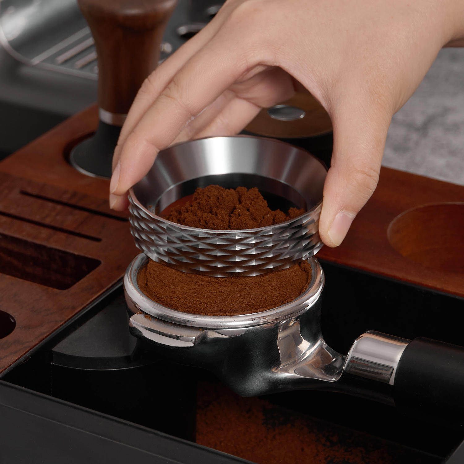 Coffee Dosing Ring 51mm 53mm 5 - Dosing Funnel Ring reseña y precio