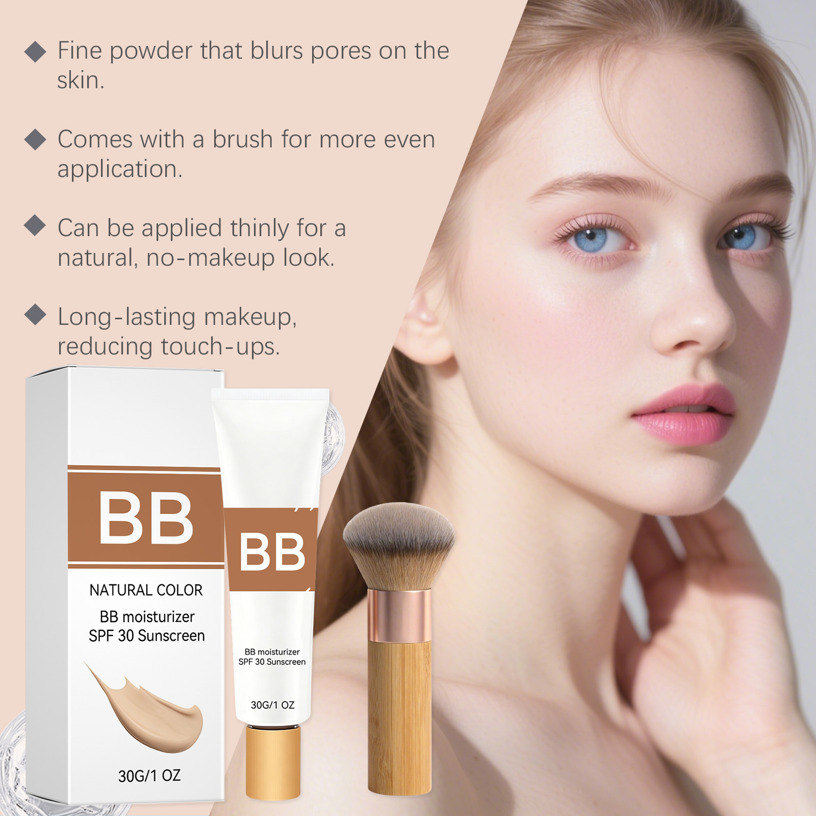 SPF 30 Tinted Moisturizer BB C - Group Head Brush reseña y precio
