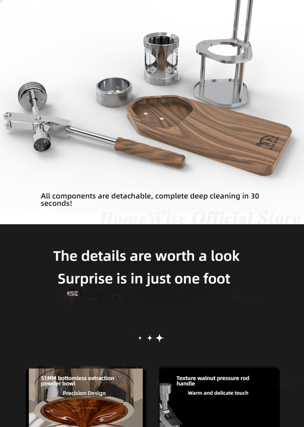 HomeWise WS/WS1 Portable Manua - Pressure Gauge Espresso reseña y precio