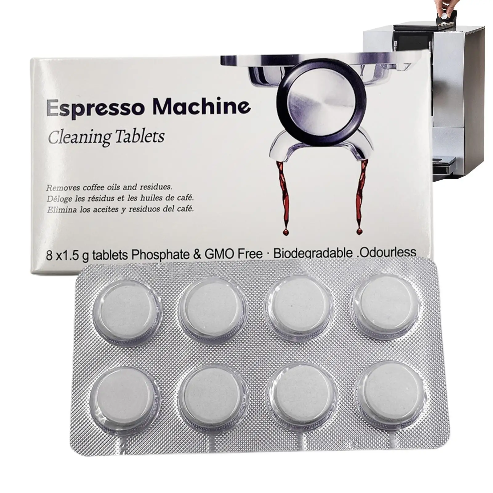 Espresso Machine Cleaning Tabl - Backflush Tablet Cleaner reseña y precio