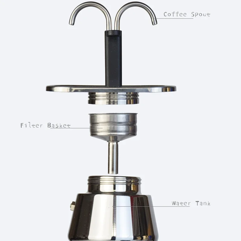 200ML Mini Moka Pot Double Tub - Coffee Equipment Wholesale reseña y precio