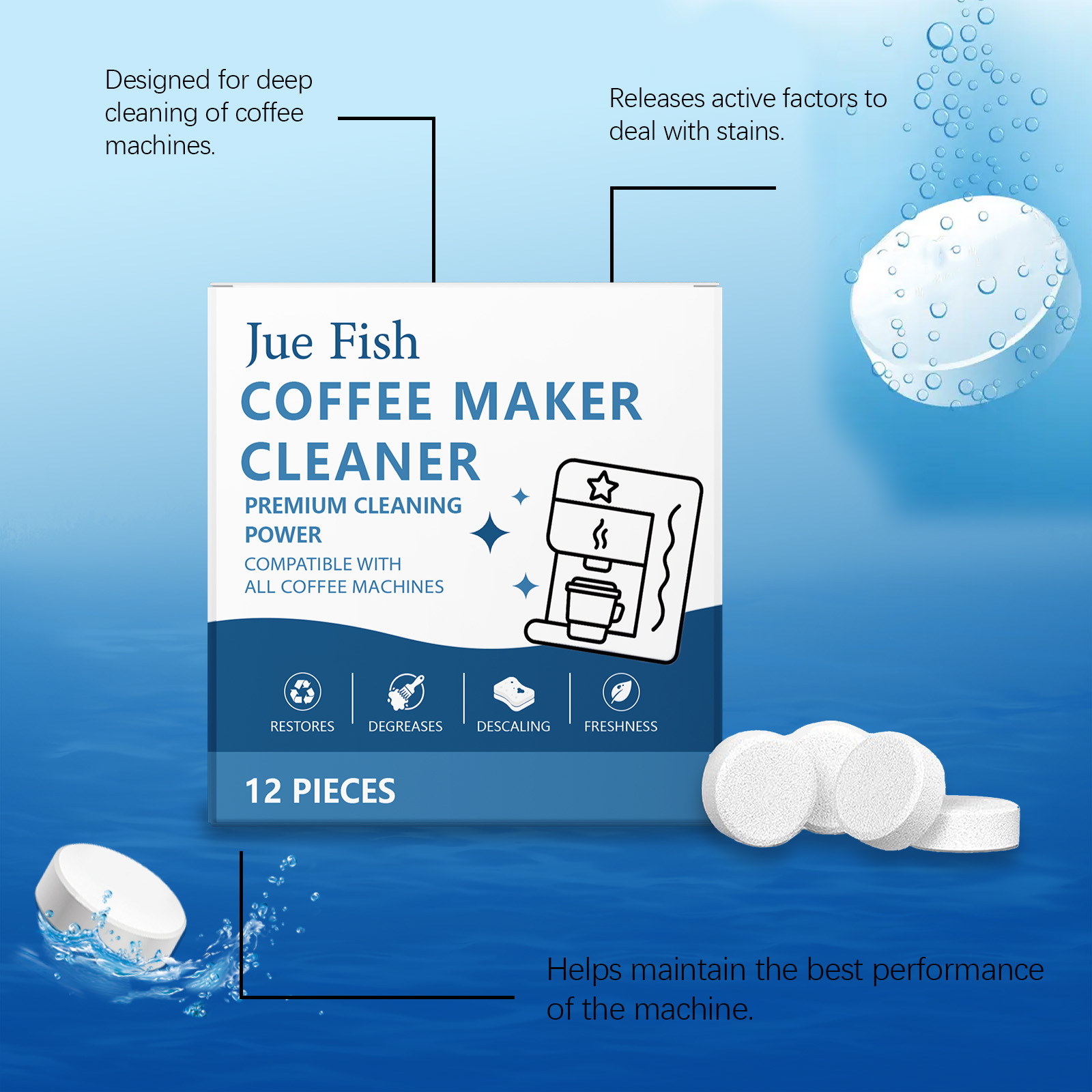 Coffee Machine Cleaning Tablet - Backflush Tablet Cleaner reseña y precio