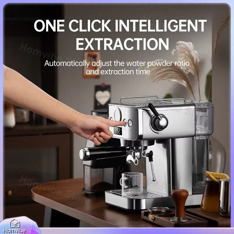 20 Bar Semi Automatic Espresso - Pressure Gauge Espresso reseña y precio