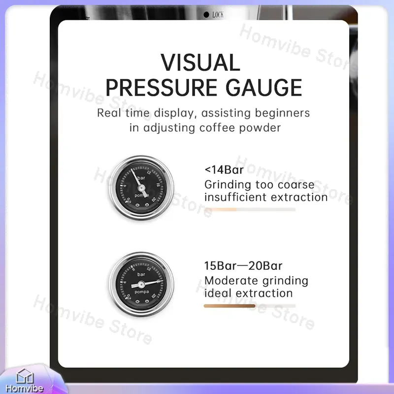 20 Bar Semi Automatic Espresso - Pressure Gauge Espresso reseña y precio
