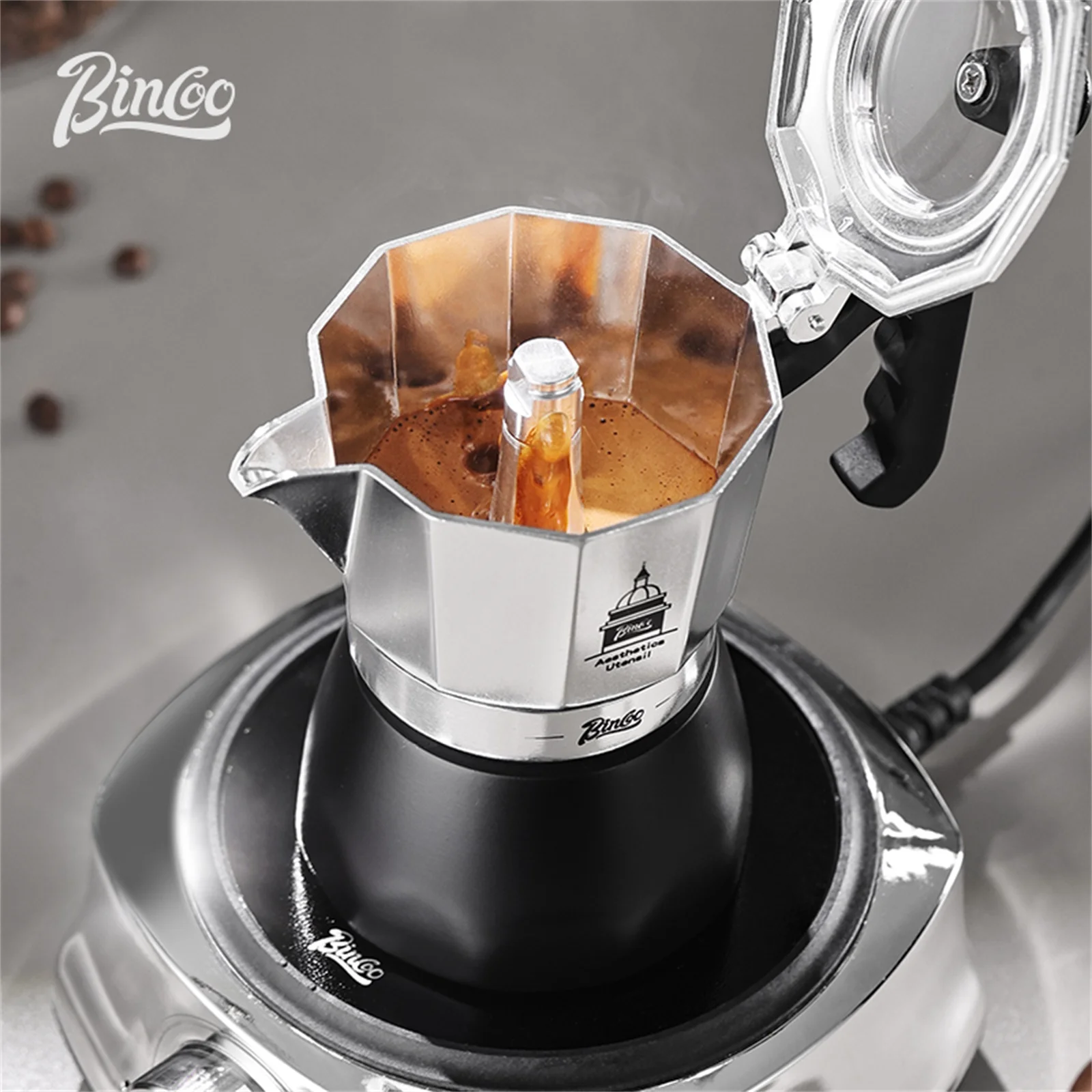 BINCOO Double Valve Moka Pot，E - Coffee Equipment Wholesale reseña y precio