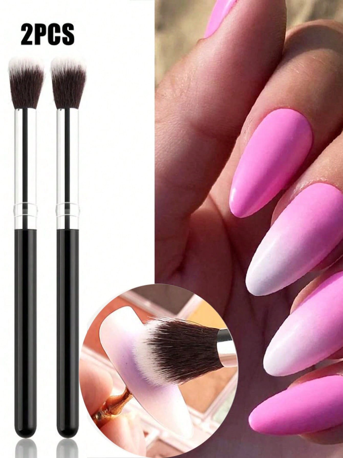 2Pcs Ombre Nail Art Brush Set  - Group Head Brush reseña y precio