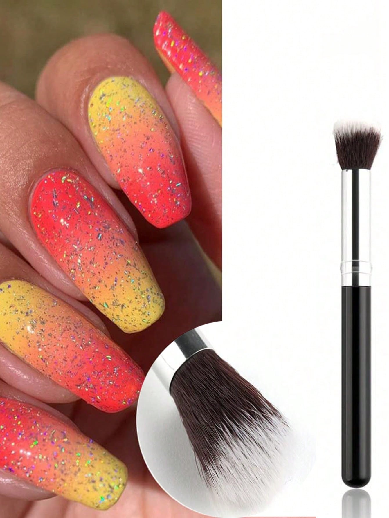 2Pcs Ombre Nail Art Brush Set  - Group Head Brush reseña y precio