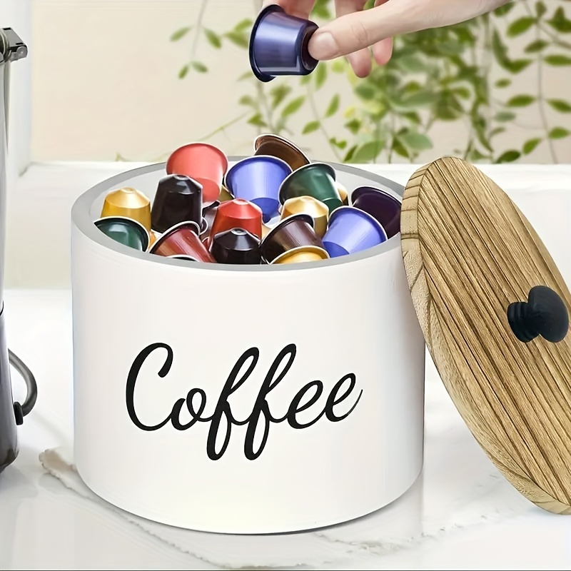 1pc Storage Container, Wooden  - Coffee Equipment Rack reseña y precio