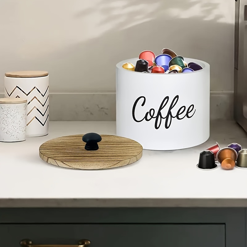 1pc Storage Container, Wooden  - Coffee Equipment Rack reseña y precio