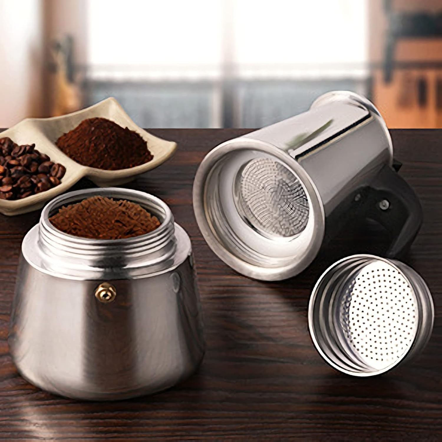 4/6/9 Cups Moka Pot Caffe Mach - Coffee Equipment Wholesale reseña y precio