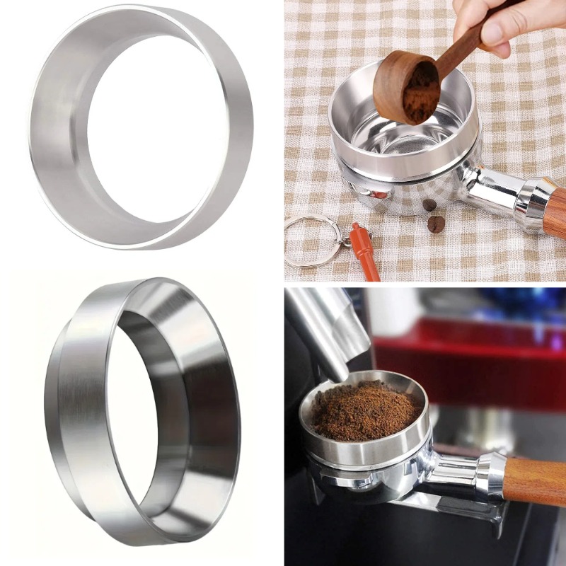Stainless Steel Espresso Dosin - Dosing Funnel Ring reseña y precio
