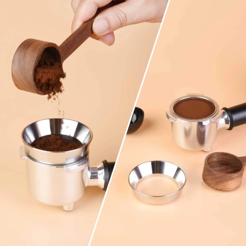 Stainless Steel Espresso Dosin - Dosing Funnel Ring reseña y precio
