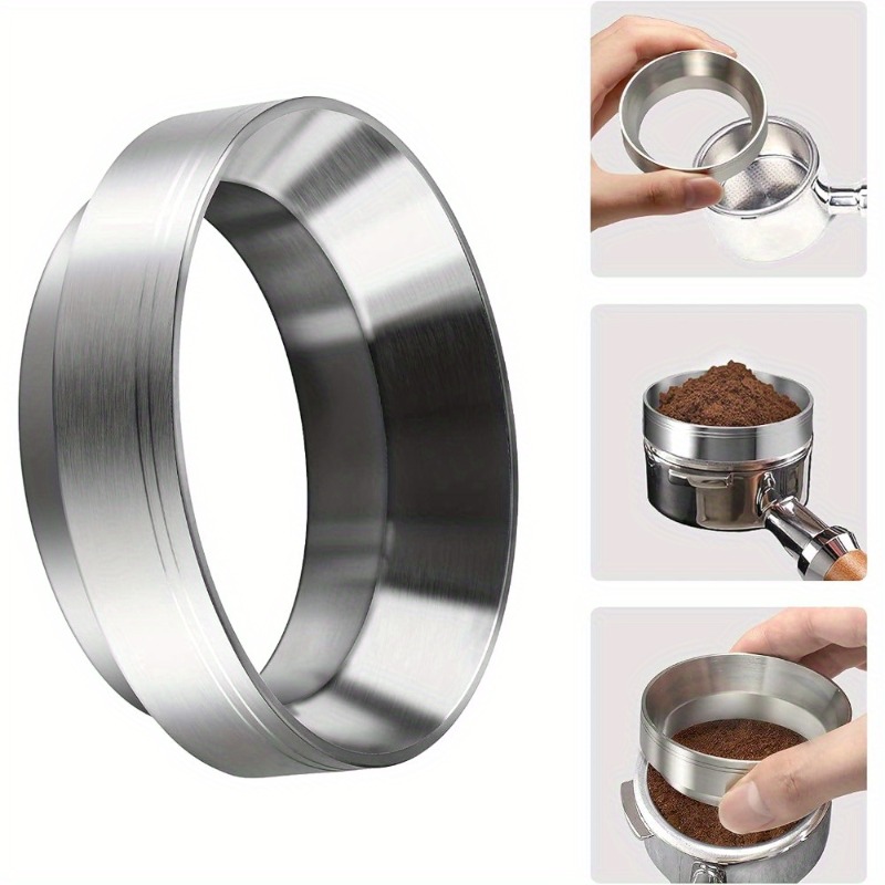 Stainless Steel Espresso Dosin - Dosing Funnel Ring reseña y precio