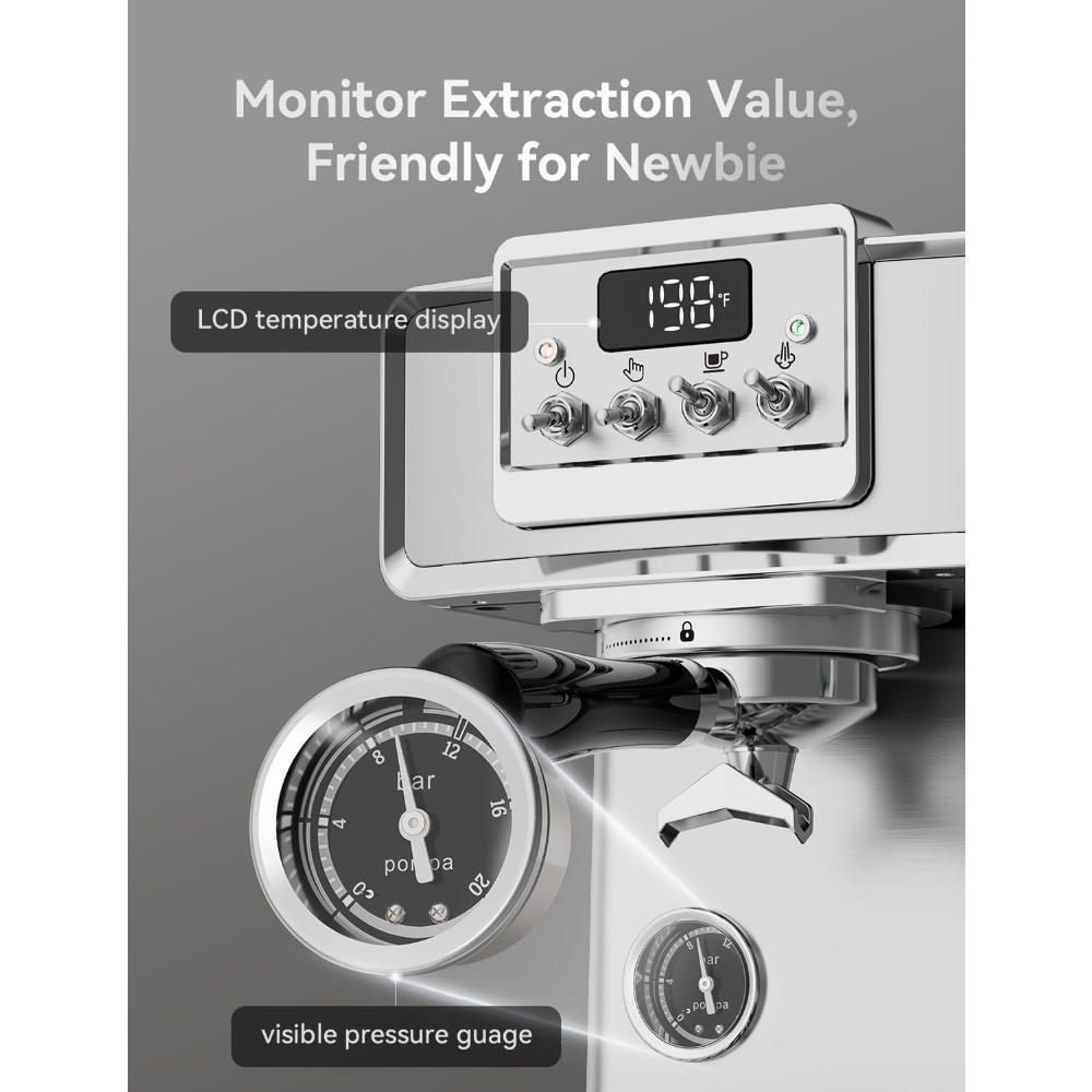 58mm Professional Espresso Cof - Pressure Gauge Espresso reseña y precio