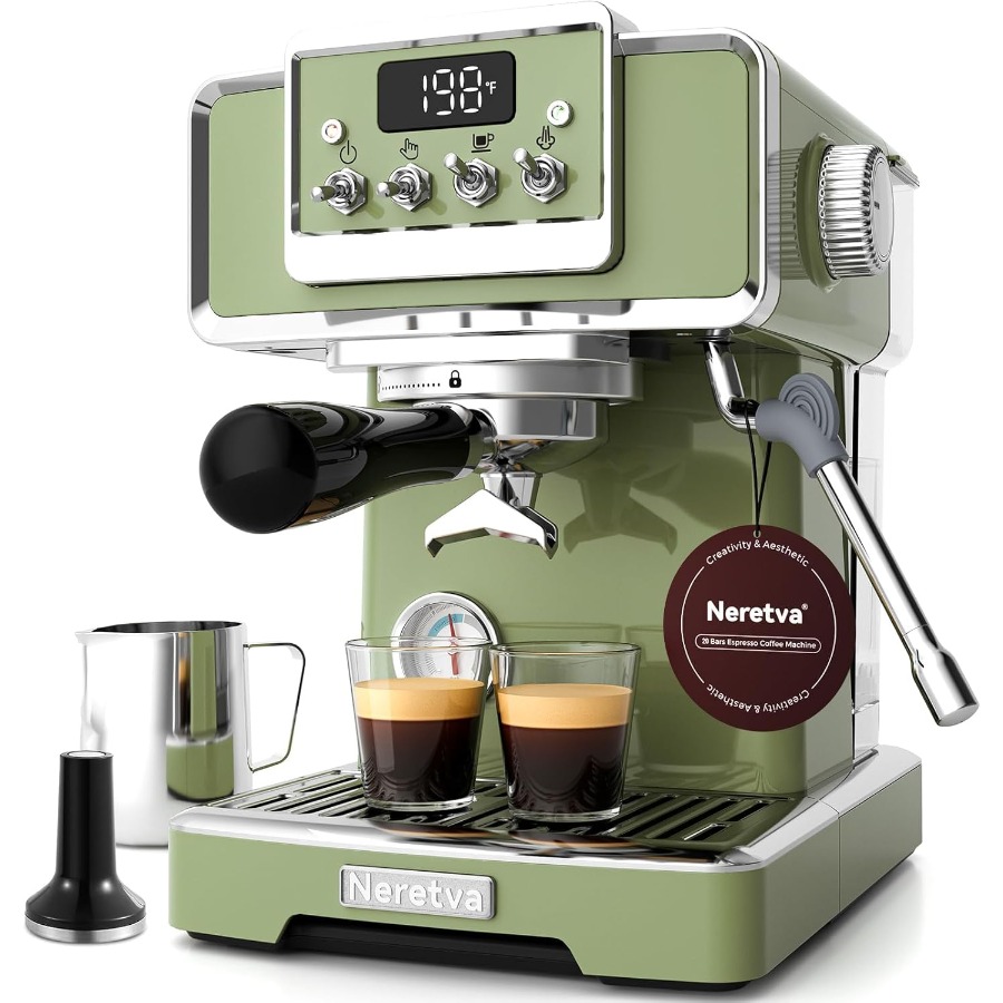 Retro Espresso Machine 58mm Pr - Pressure Gauge Espresso reseña y precio