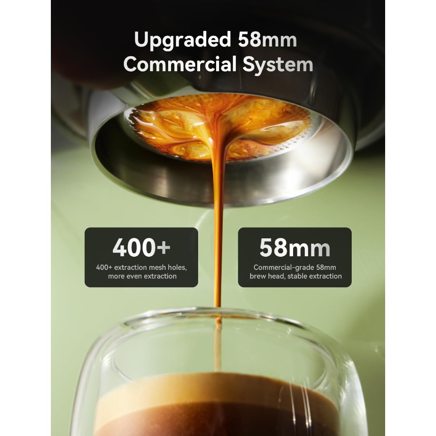 Retro Espresso Machine 58mm Pr - Pressure Gauge Espresso reseña y precio