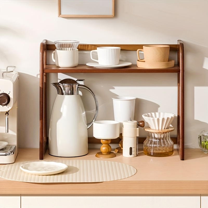 Cup Holder Storage Rack Deskto - Coffee Equipment Rack reseña y precio