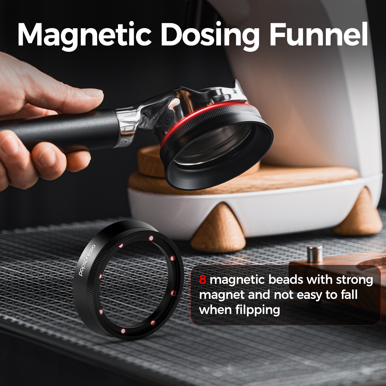 Popspresso V3 Magnetic Espress - Dosing Funnel Ring reseña y precio
